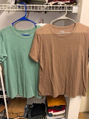 Old Navy Short Sleeve Tees - Mint & Tan